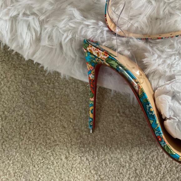 Christian Louboutin Red and Blue Heels - Picture 8 of 9